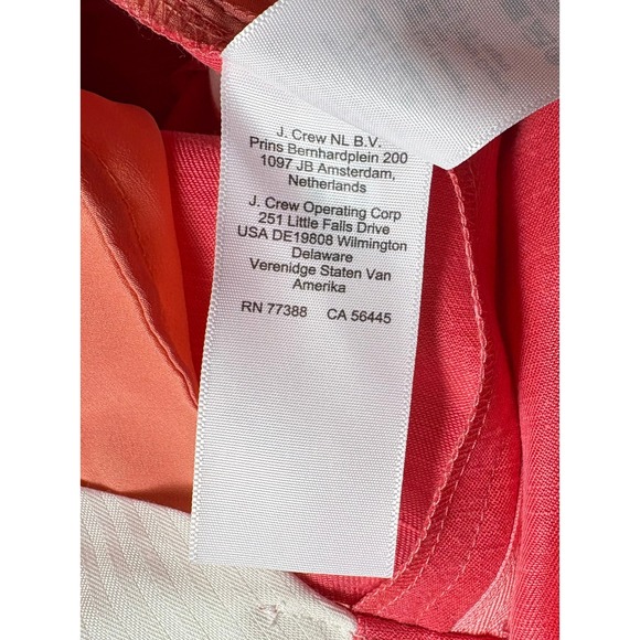 J.Crew Coral Women's Linen Blend Straight Leg Pants Trousers 10 Classic Coastal - Picture 6 of 10